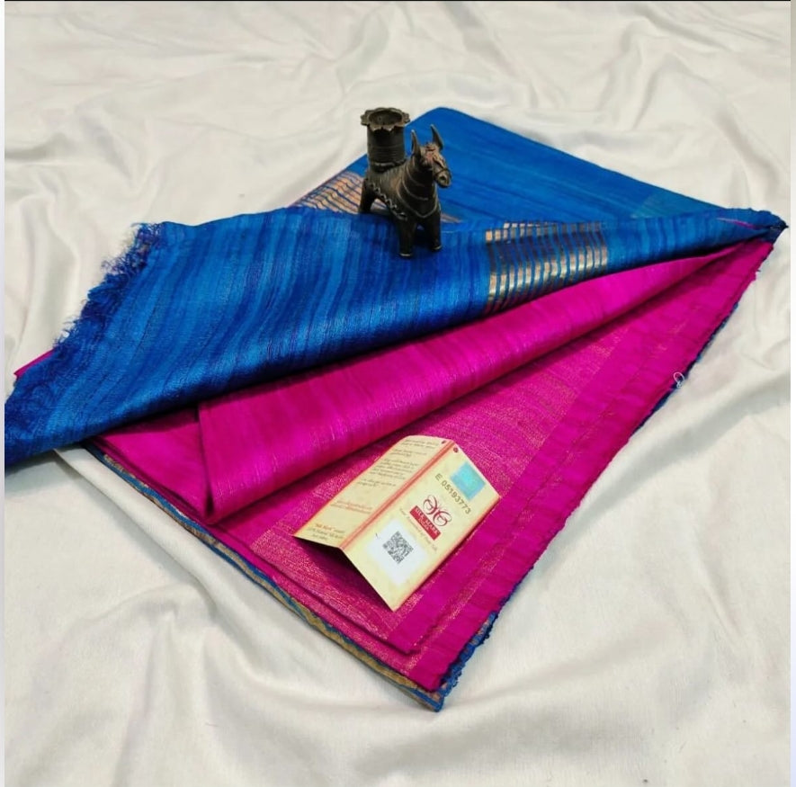 Tina's Plain Tussar Silk Saree