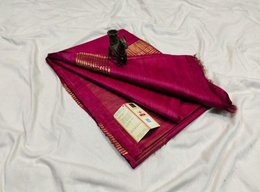 Tina's Plain Tussar Silk Saree