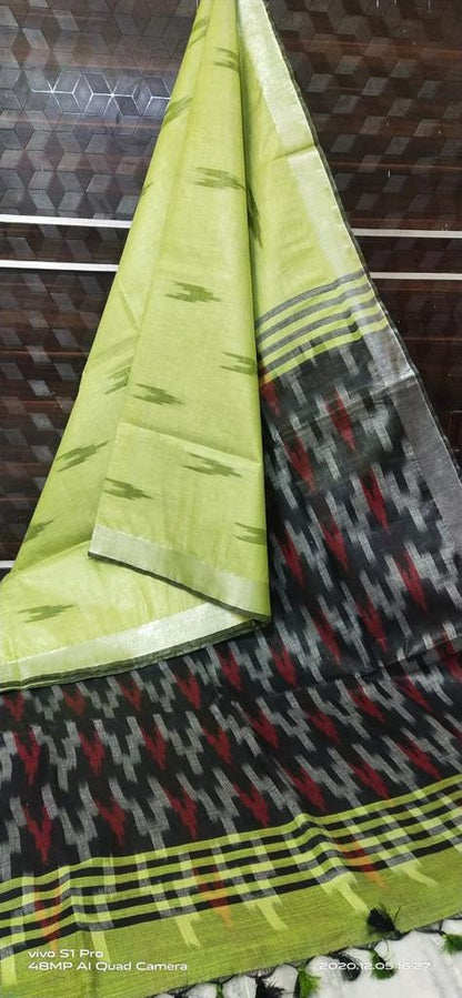 Semi Linen Ikkat Saree