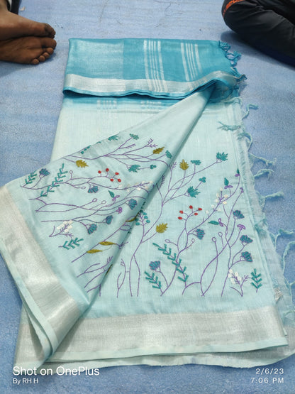 Linen with Embroidery