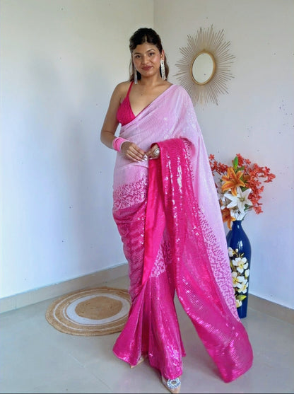 Kajol Inspired Sequin Saree